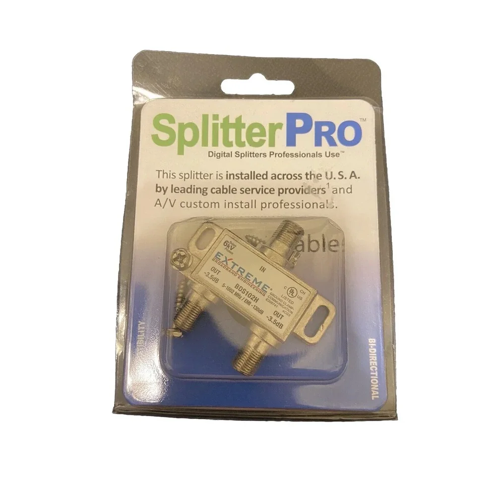 Splitter Pro Splitter Two Way Extreme Broadband Engineering BDS102H Cable New‎
